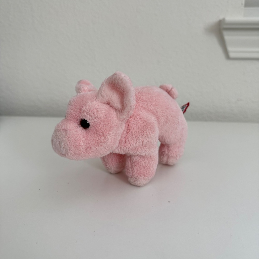 Douglas Cuddle Toy Buttons Pig Pink 6" Small Mini Stuffed Animal Plush #1521